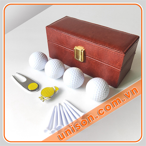 Hộp đựng banh golf bọc da