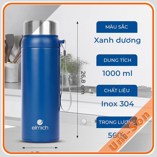 Bình giữ nhiệt elmich quà tặng chính hãng giá tốt unison hình 1