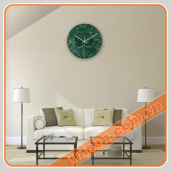 đồng hồ treo tường in uv unison hình 1