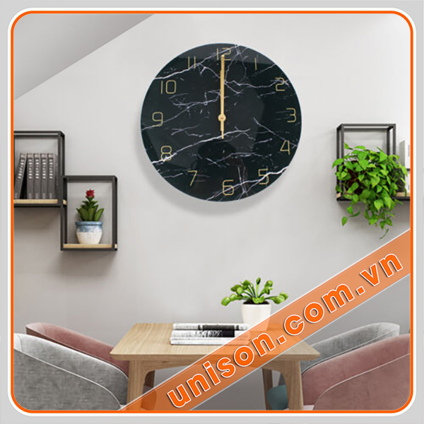 đồng hồ treo tường in uv unison hình 1