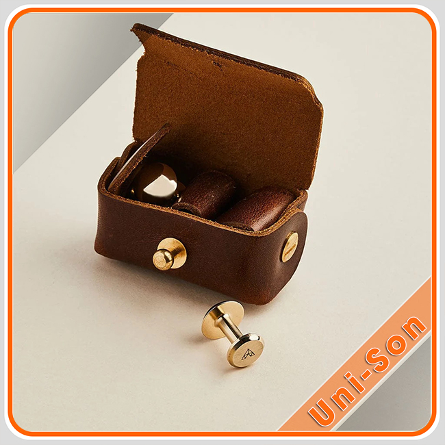 hộp da đựng khuy măng sét (leather cufflinks box) unison hình 1