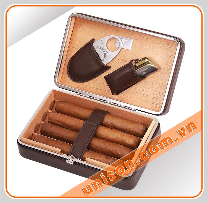 Hộp da đựng Cigar cao câp